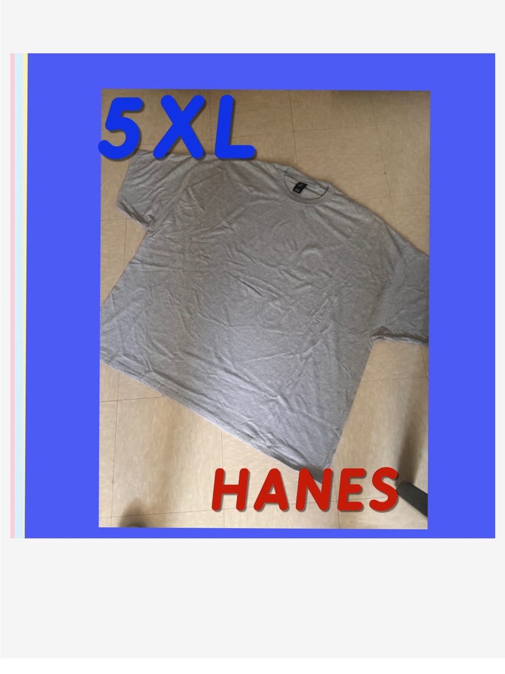 Hanes T Shirt Size 5XL for the Big Guy or Girl